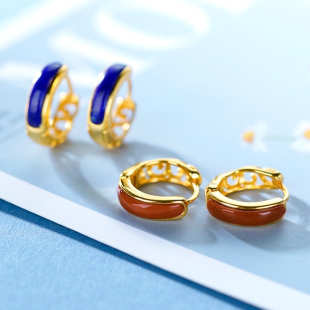 s925银镀金天然青金石南红玛瑙