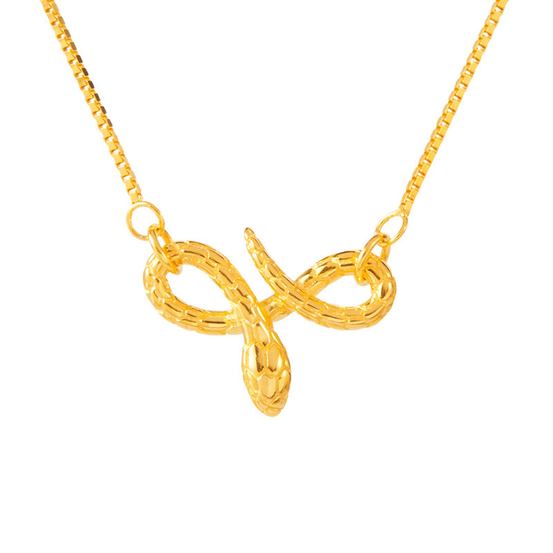 Sterling Silver Gold Zodiac Snake Pendant
