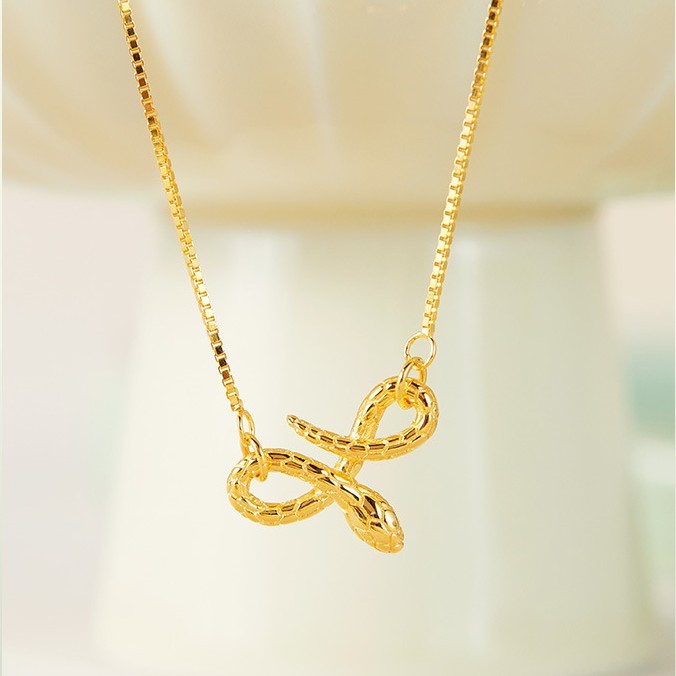 Sterling Silver Gold Zodiac Snake Pendant
