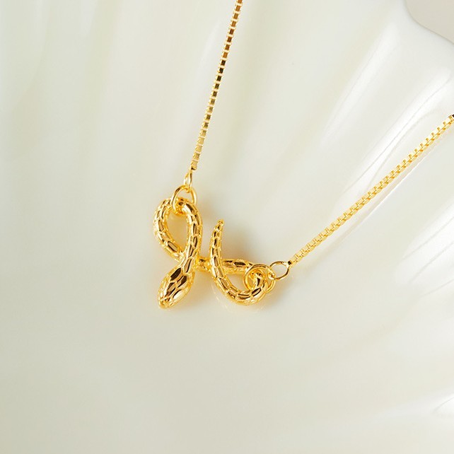 Sterling Silver Gold Zodiac Snake Pendant