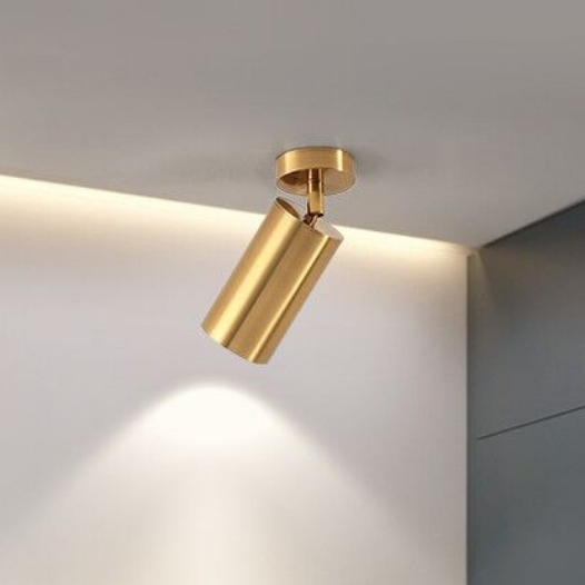 Sionige-All-copper wall lamp master bedroom bedside brass pure copper simple mini rotatable adjustable angle swing arm wall lamp small lamp--TQ-L48
