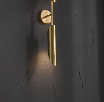 Sionige-Post-modern minimalist copper wall lamp living room TV background wall simple modern corridor aisle bedroom bedside wall lamp--TQ-L56