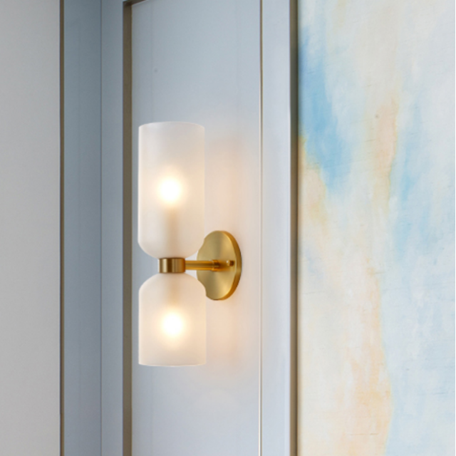 Sionige-Modern Nordic living room bedroom corridor bedside glass lamp LED light luxury simple up and down luminous background wall lamp--TQ-L55