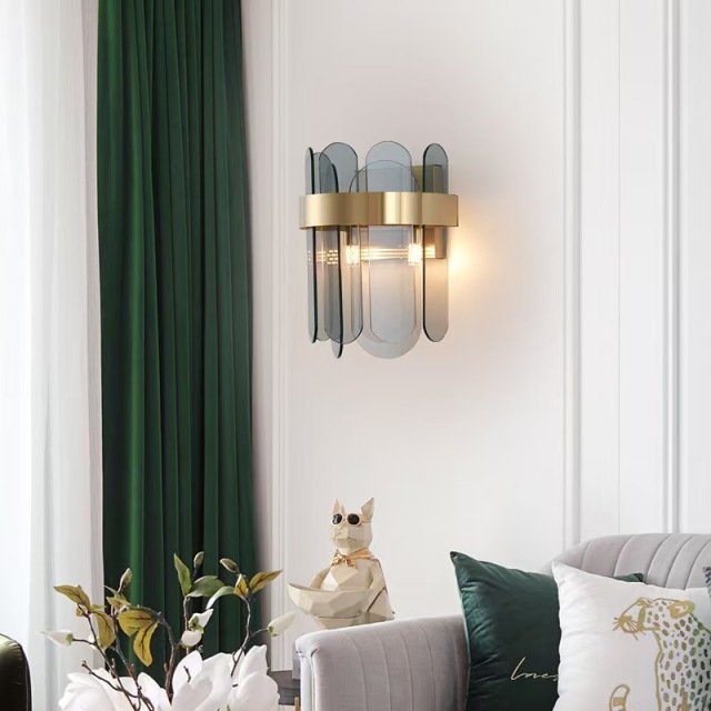 Sionige-Modern living room light luxury crystal creative lobby Nordic bedroom bedside lamp simple personalized aisle staircase wall lamp--TQ-L70