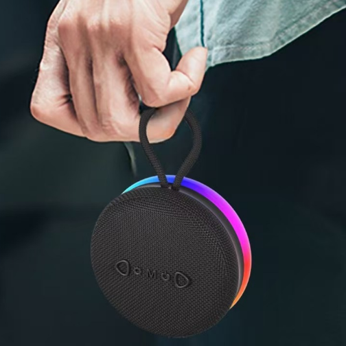 Sionige-Outdoor portable Bluetooth speaker with lanyard, long battery life, Bluetooth card slot, colorful small speaker--TQ-17