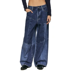HEZ Garment Custom Cool Transfer Full Printed Baggy Wide-Leg Jeans
