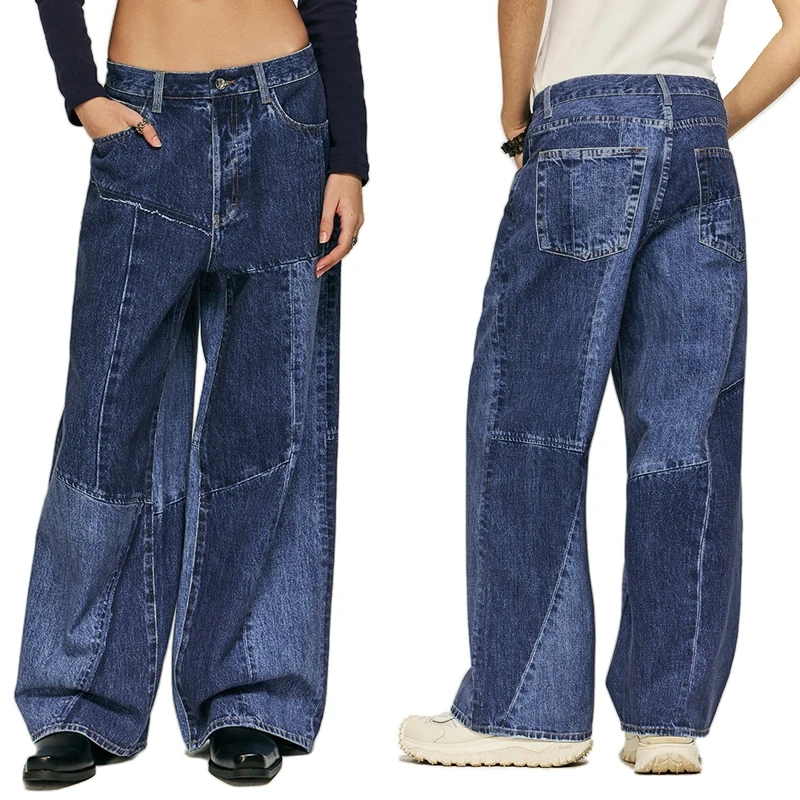 HEZ Garment Custom Cool Transfer Full Printed Baggy Wide-Leg Jeans