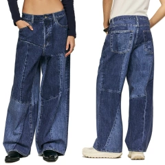 HEZ Garment Custom Cool Transfer Full Printed Baggy Wide-Leg Jeans