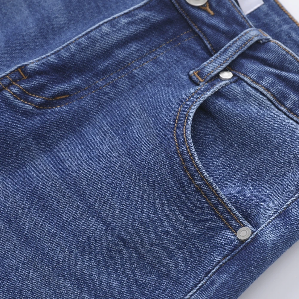 HEZ Custom OEM/ODM Loose Straight Fit Female Jeans Casual Wide Leg Women's Pants High Waist Denim Pant Oversize Long Trousers
