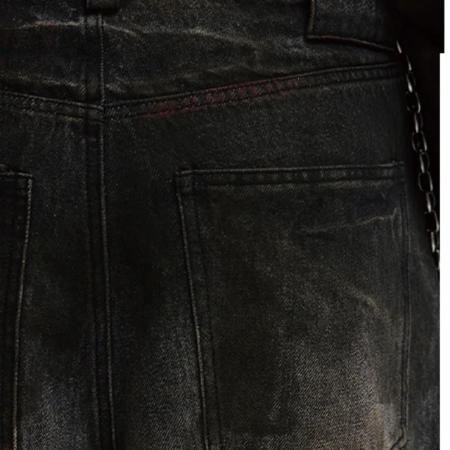 HEZ Jeans custom factory OEM service heavy weight loose baggy wide leg denim pants wide leg mud washed denim jeans for men