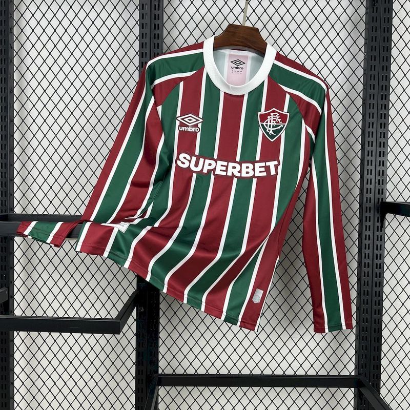 2025/26 Fluminense FC Home Long Sleeve Jersey Replica 