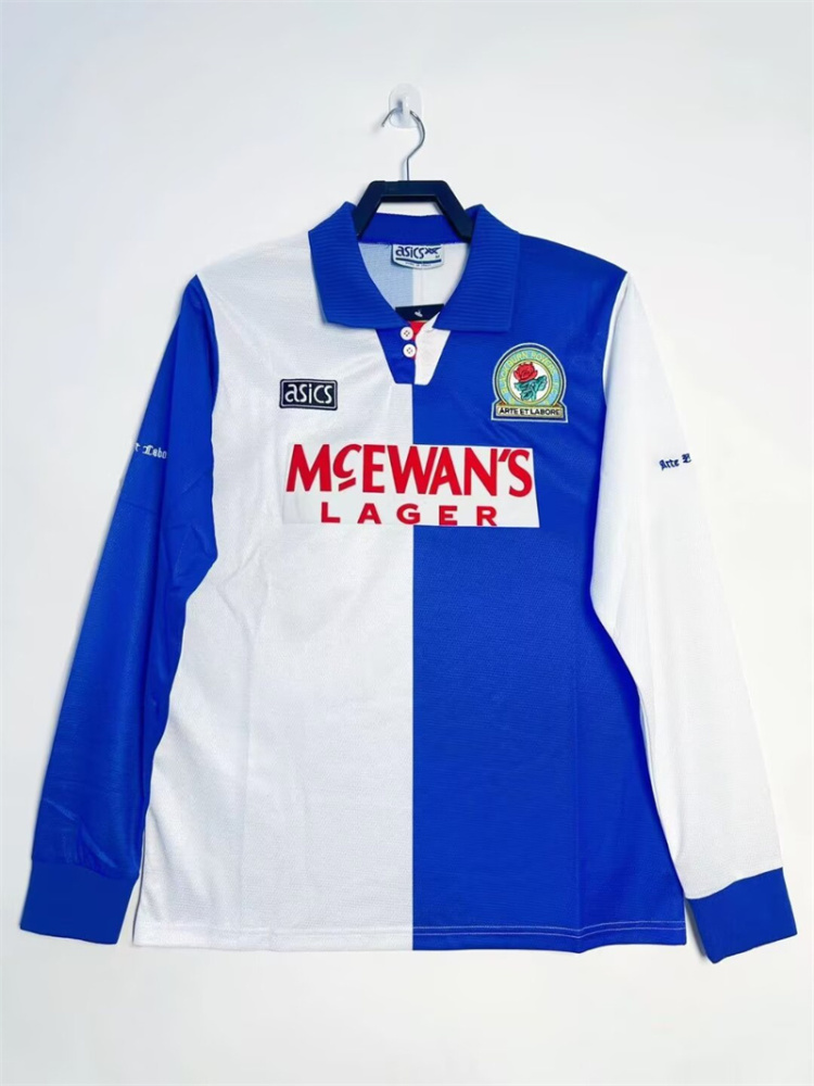 1994/95 Blackburn Rovers Retro Jersey Home Long Sleeve