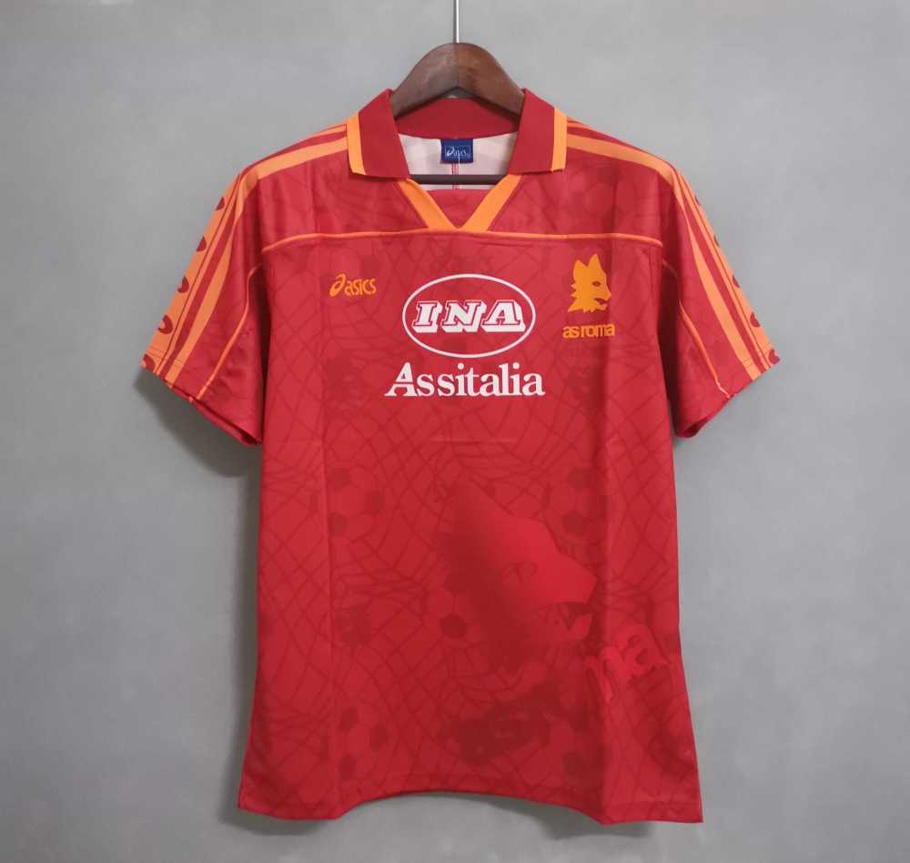 1995/96 Roma Retro Jersey Home