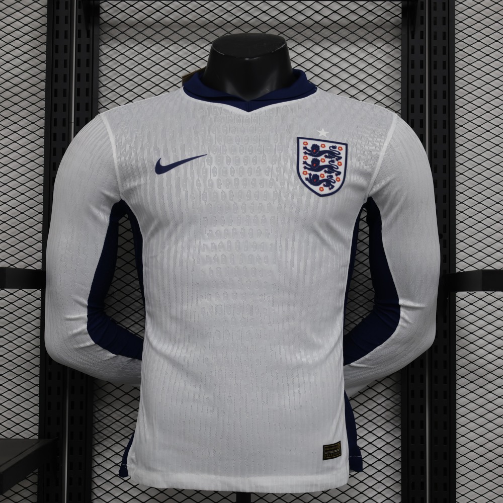 2024 EURO England Home Jersey Long Sleeve Player Version