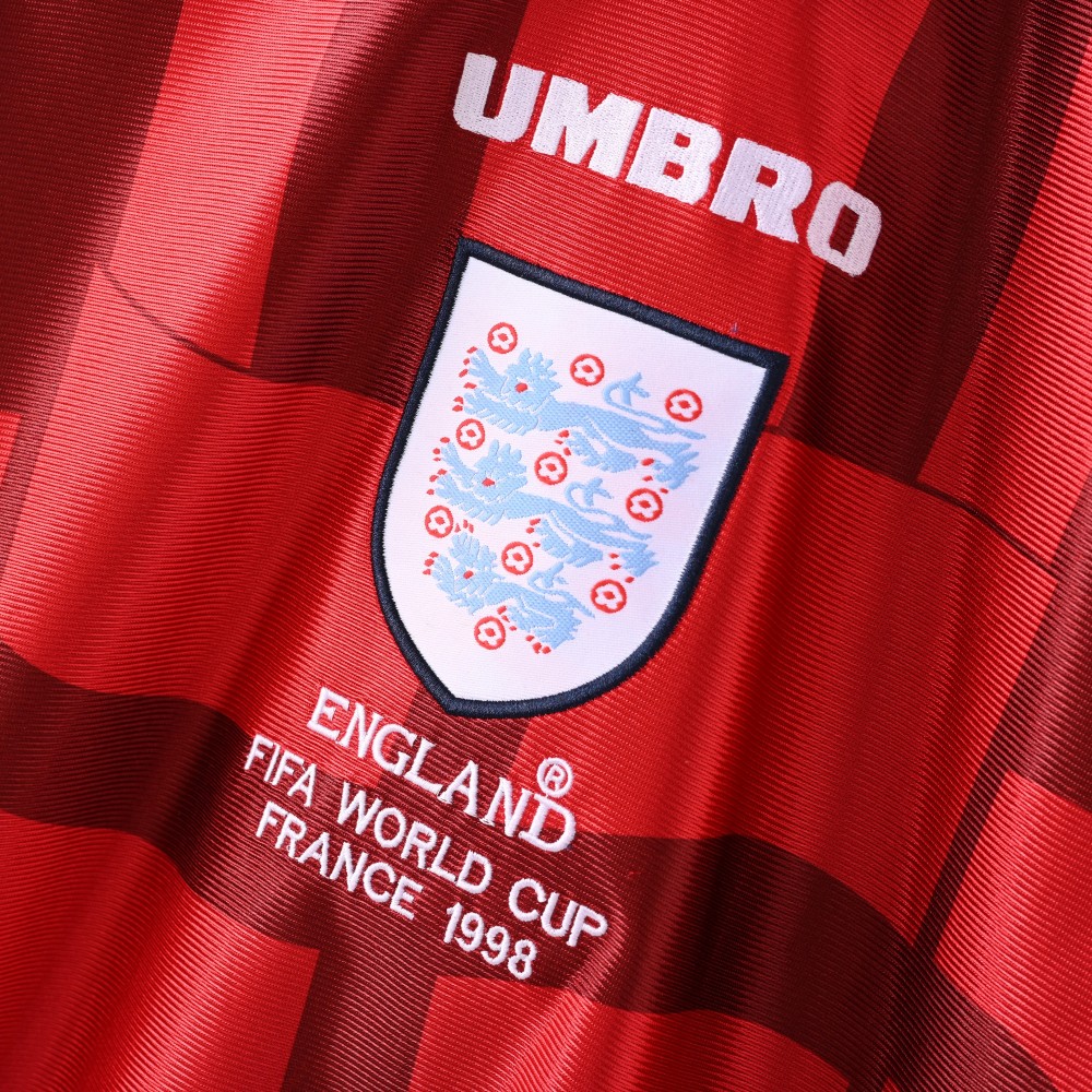 1998 World Cup England Away Long Sleeve Retro Jersey 
