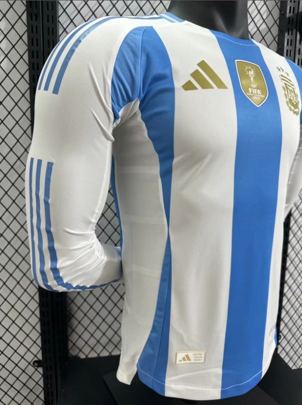 2024 Copa America  Argentina Home Jersey Long Sleeve Player Version 