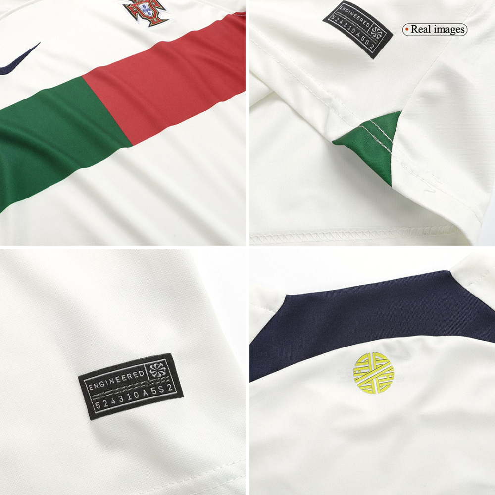 2022 World Cup Portugal Kids Jersey Away Kit(Jersey+Shorts)