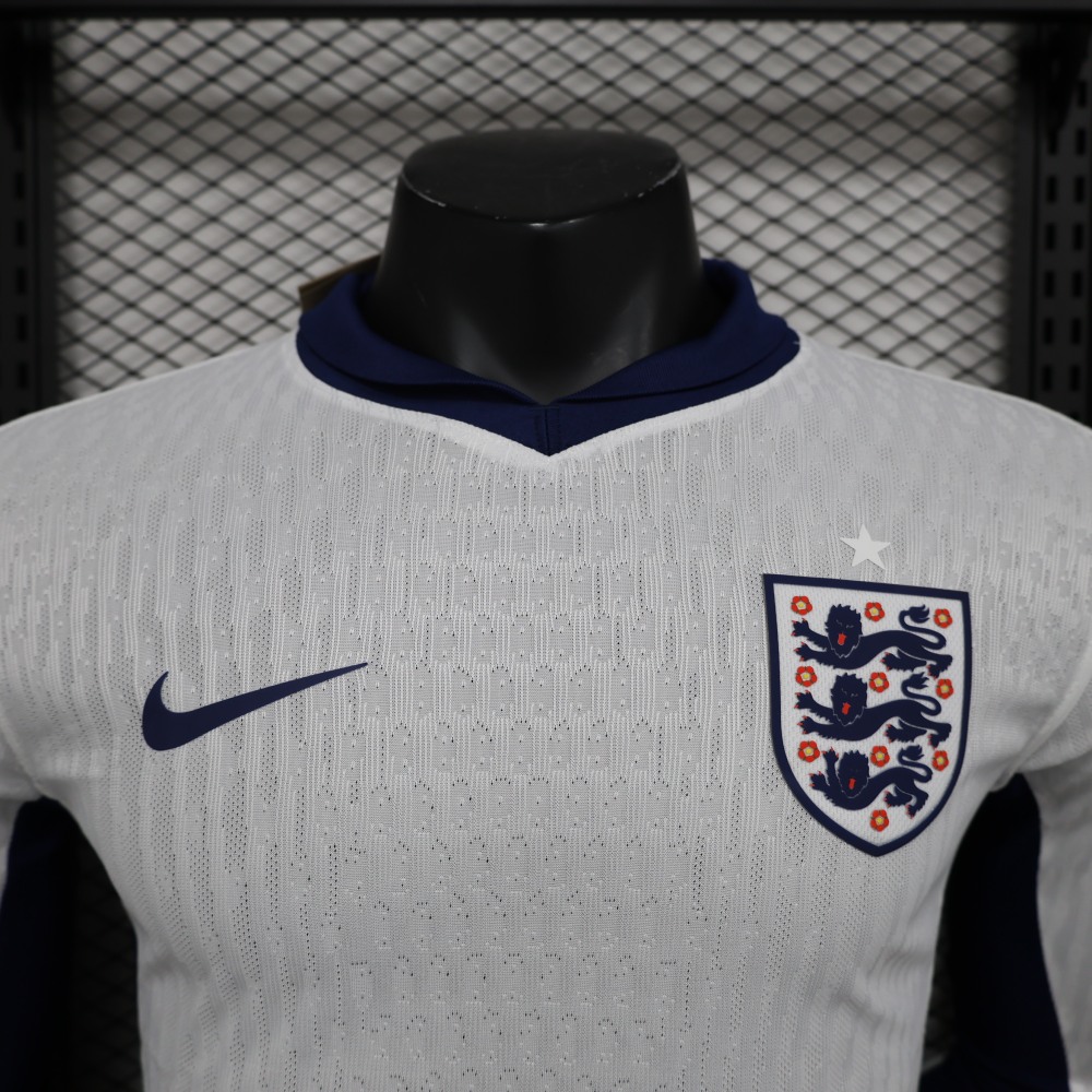2024 EURO England Home Jersey Long Sleeve Player Version