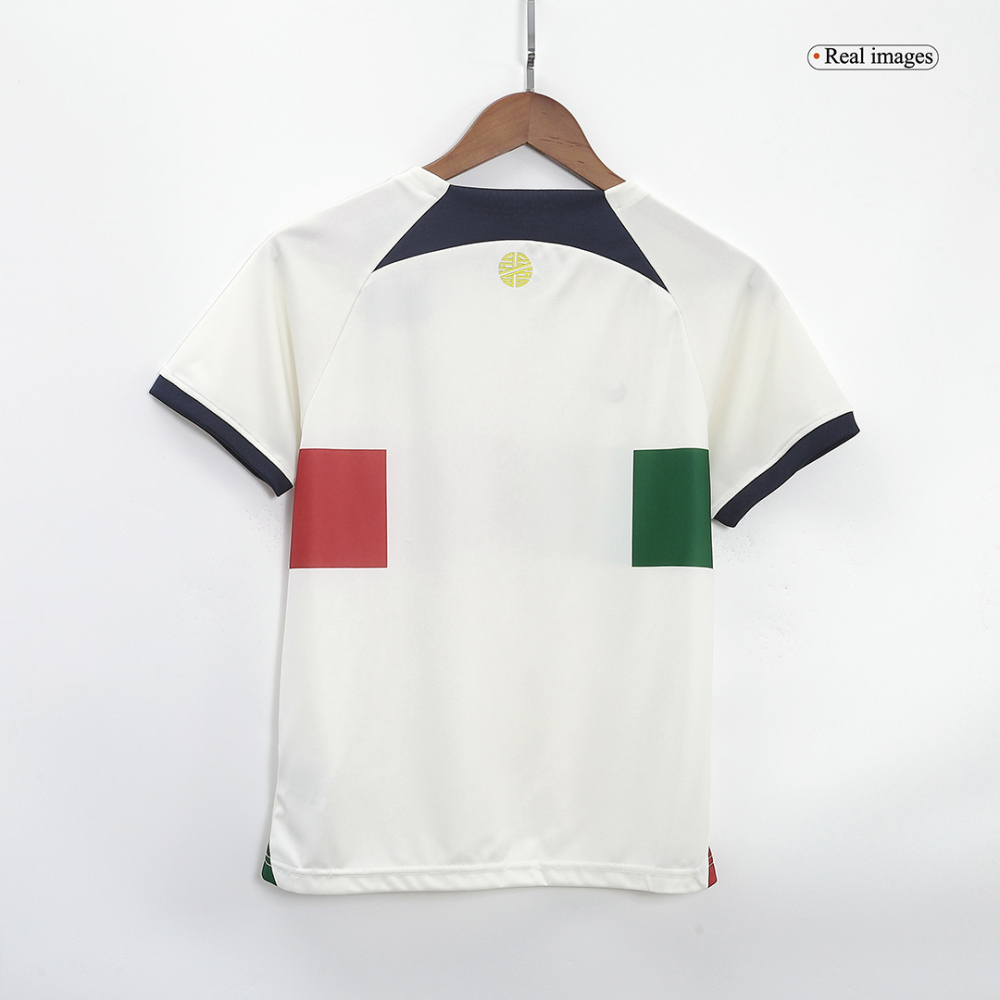2022 World Cup Portugal Kids Jersey Away Kit(Jersey+Shorts)