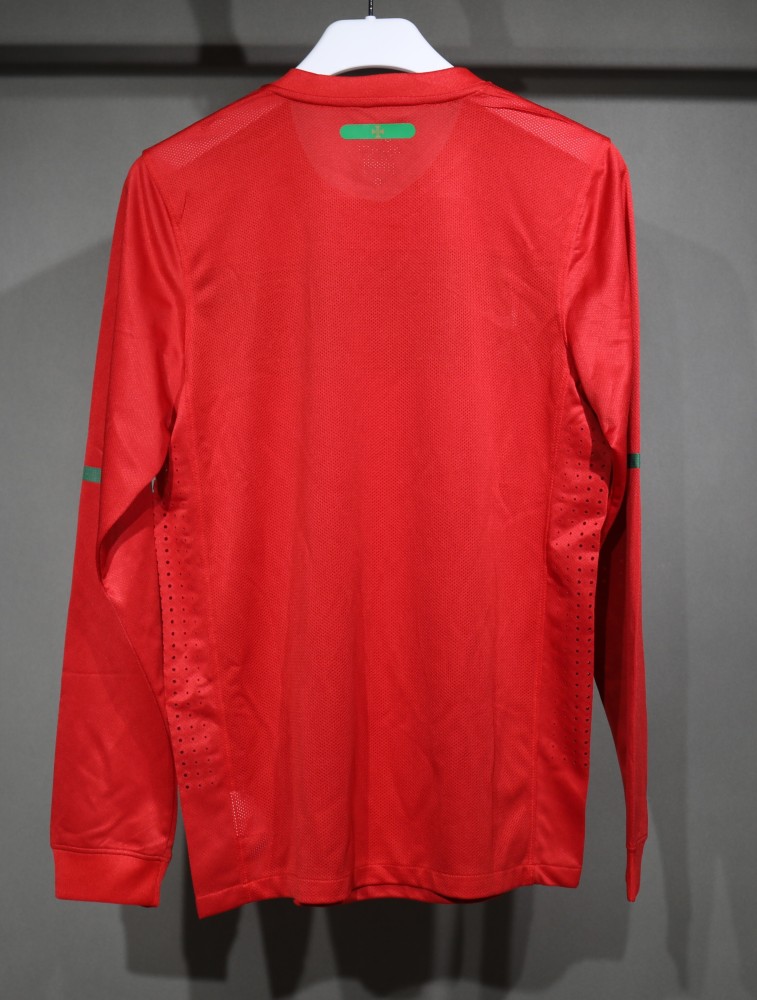 2010 World Cup Portugal Home Retro Jersey Player Version Long Sleeve