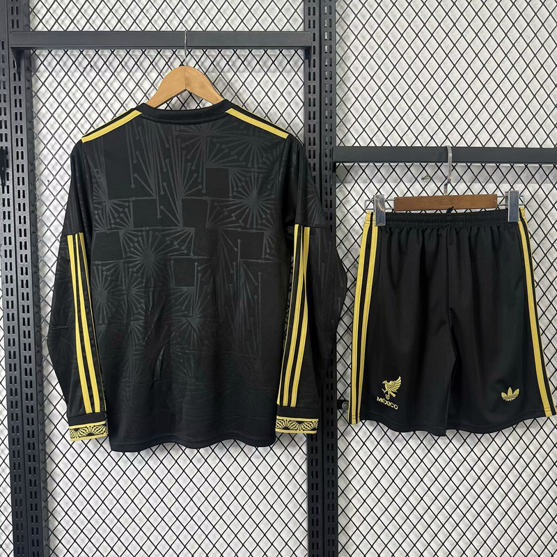 2025/26 Mexico Black Special Long Sleeve Kids Jersey
