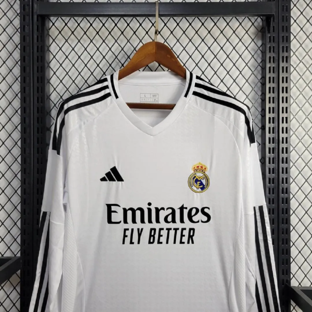 2024/25 Real Madrid Home Long Sleeve Replica Jersey