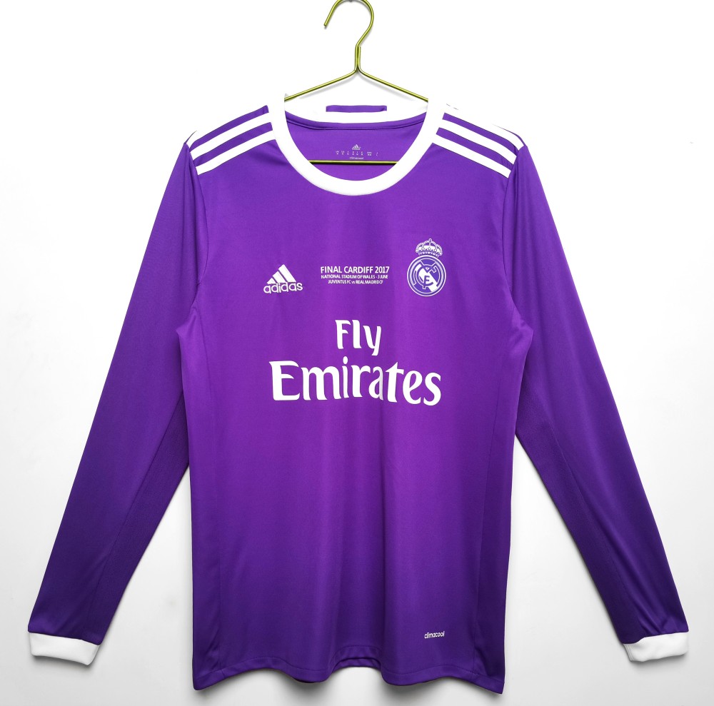 2016/17 Real Madrid Away Retro Long Sleeve Jersey