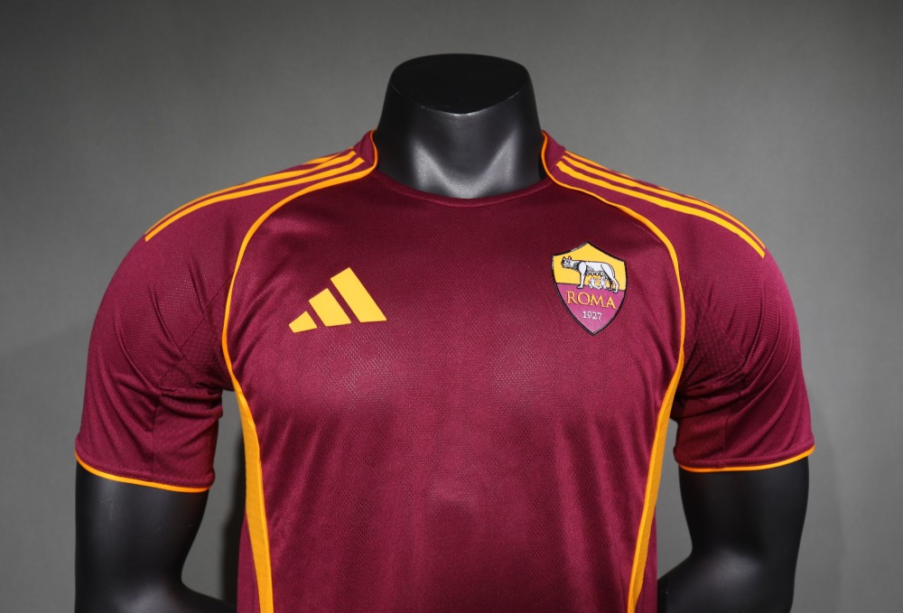 2025/26 Roma Home Player Version Soccer Jersey