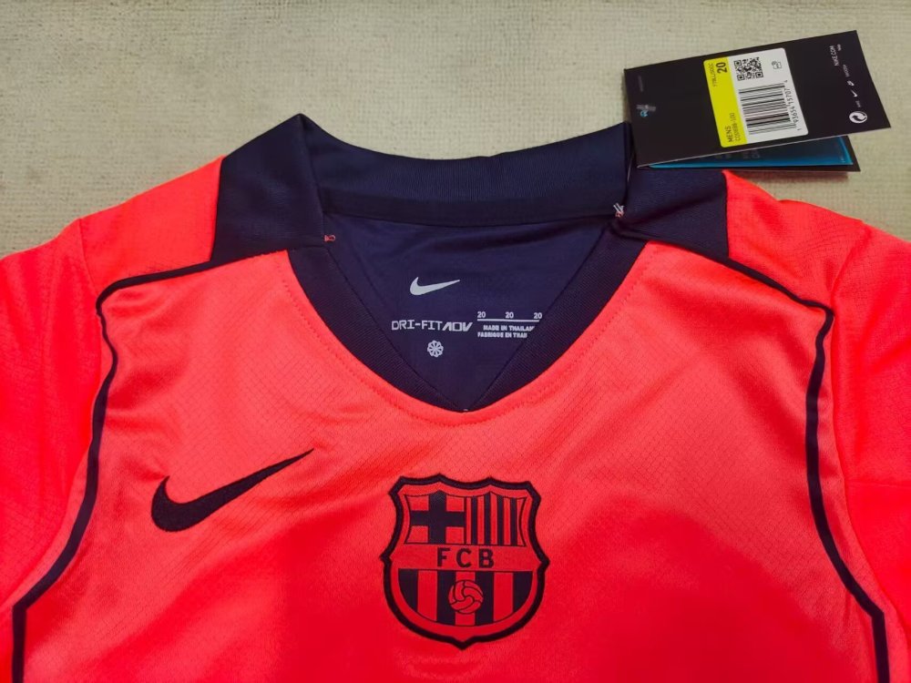 2025/26 Barcelona Second Away Fan Version Kids' Soccer Jersey