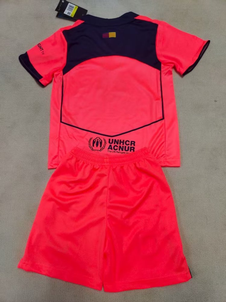 2025/26 Barcelona Second Away Fan Version Kids' Soccer Jersey