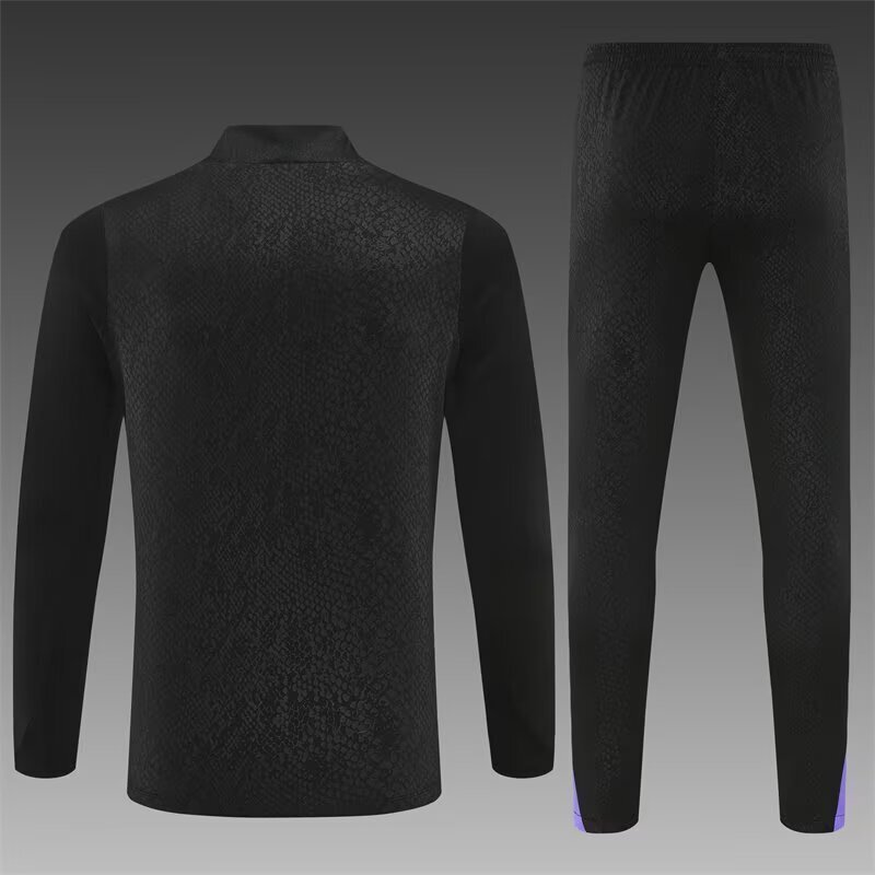 2025/26 Barcelona Blue Half Pull Long Sleeve Soccer Training Suit