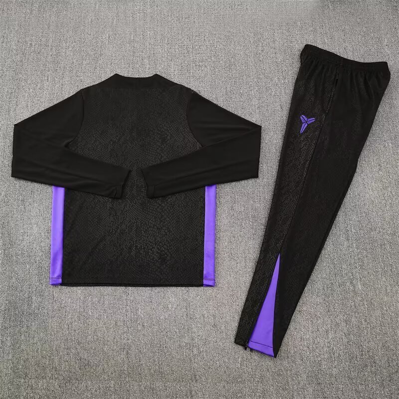 2025/26 Barcelona Blue Half Pull Long Sleeve Soccer Training Suit