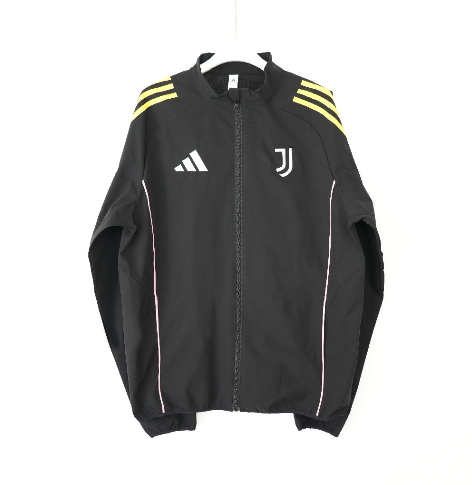 2025/26 Juventus Black Soccer Windbreaker