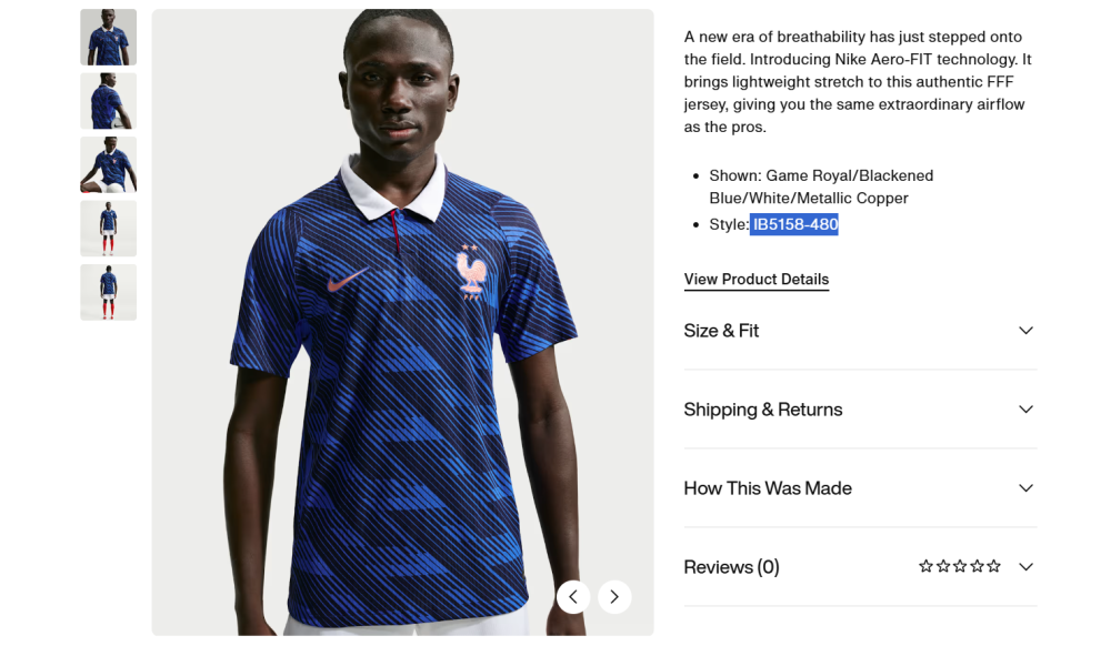 2026 World Cup France Home Player Version Soccer Jersey