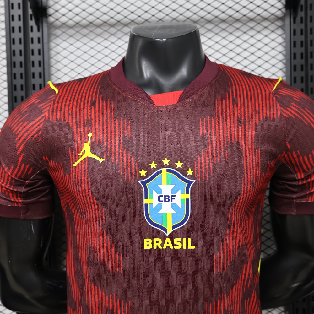 2026/27 Brazil Goalkeeper Red Player Version World Cup Soccer Jersey