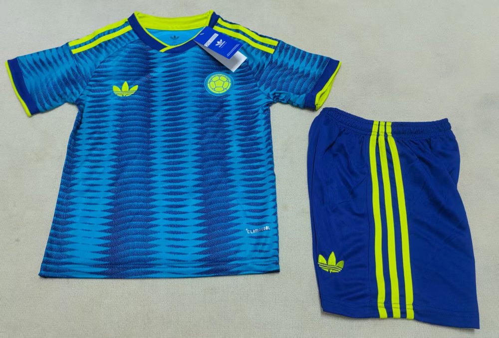 2026 Kids' Colombia Away Fan Version Soccer Jersey