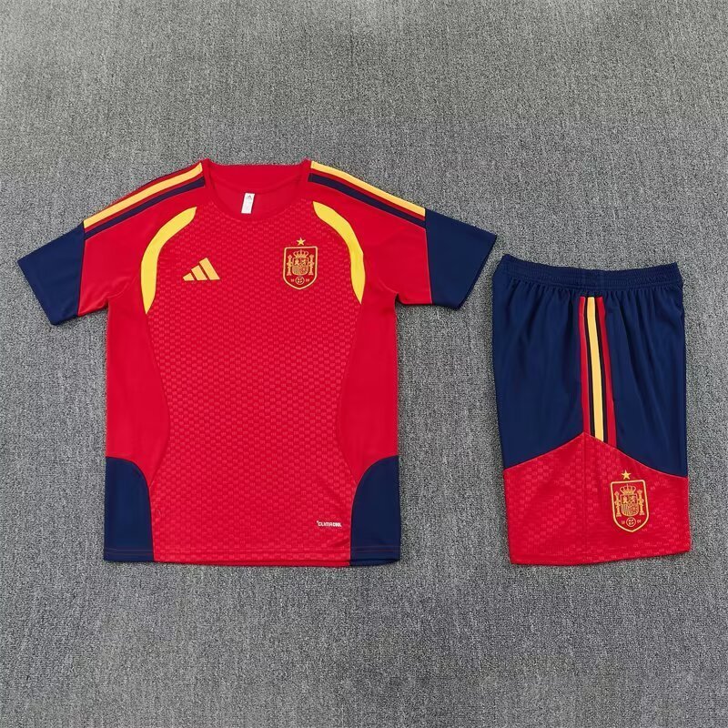 2026/27 Spain Red Short Sleeve Football Training Suit for Adults