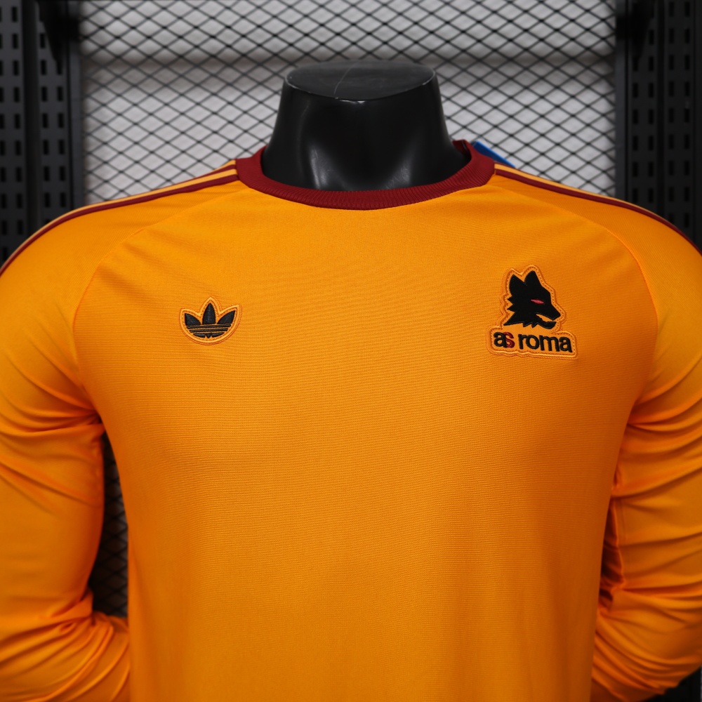 2026/27 Roma Casual Orange Player Version Long Sleeve Soccer Jersey