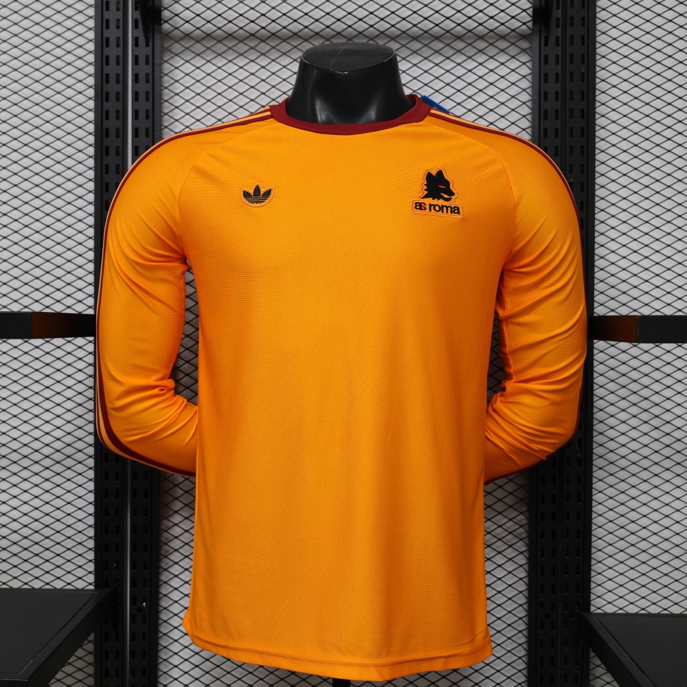 2026/27 Roma Casual Orange Player Version Long Sleeve Soccer Jersey
