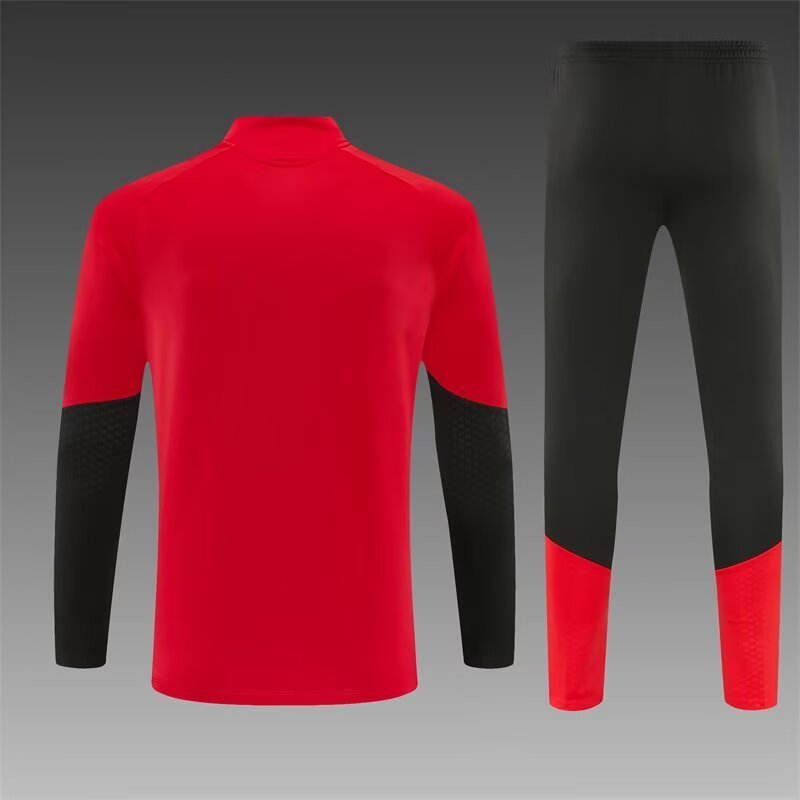 2026/27 Germany Red Half Pull Training Suit Soccer Jersey For Adult