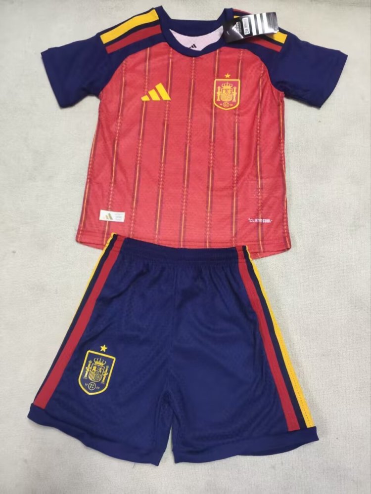 2026/27 Kids Spain Home Player Edition World Cup Football Jersey