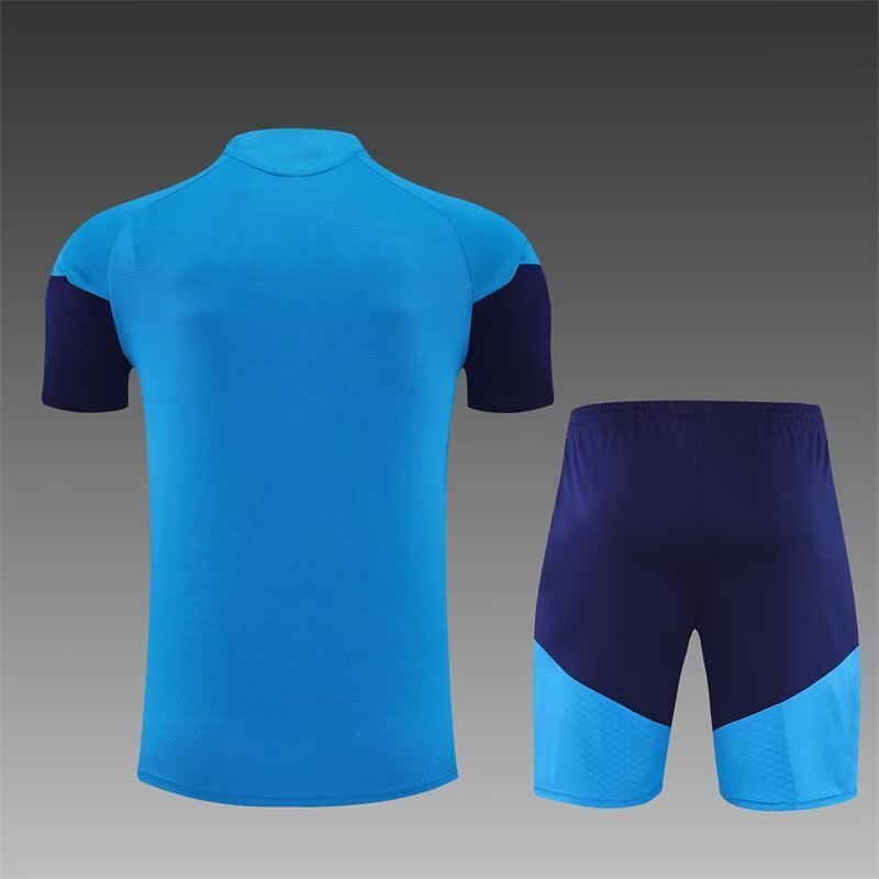 2026/27 Spain Lake Blue Short Sleeve Training Suit For Adult & Kids
