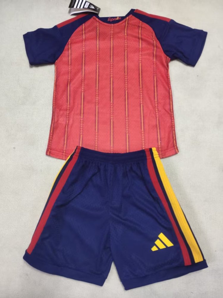 2026/27 Kids Spain Home Player Edition World Cup Football Jersey