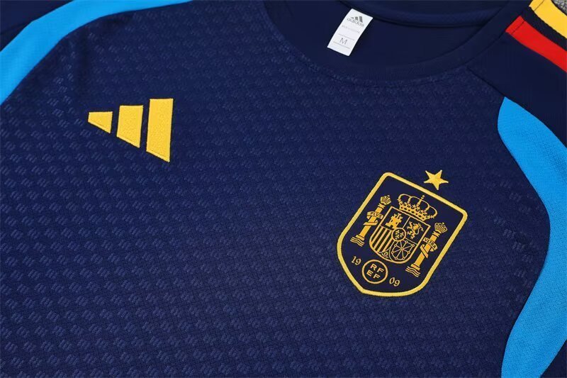 2026/27 Spain Royal Blue Short Sleeve Training Suit For Adult & Kids
