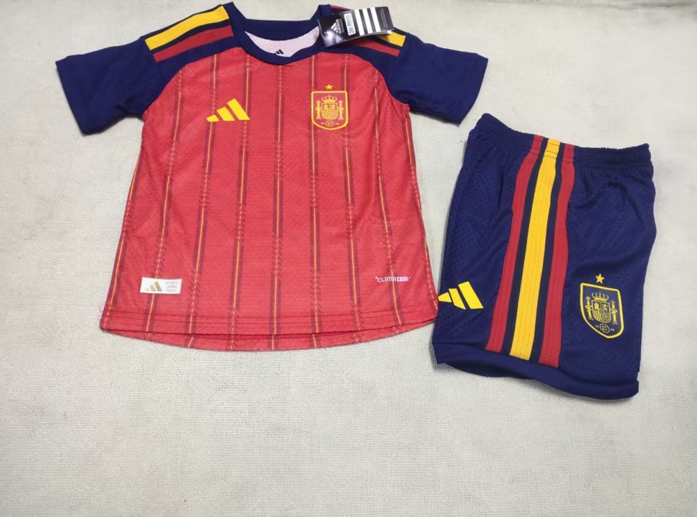2026/27 Kids Spain Home Player Edition World Cup Football Jersey