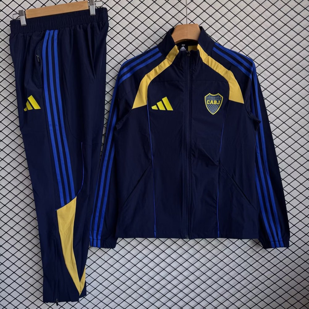 2025/26 Boca Juniors Black Windbreaker Set