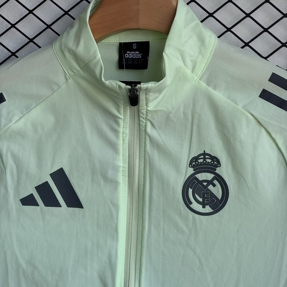 2025/26 Real Madrid Green Windbreaker Set