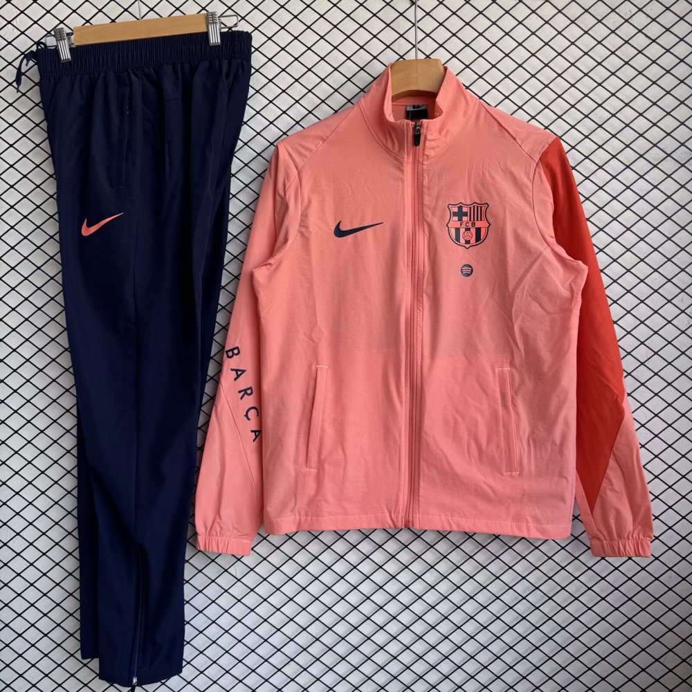 2025/26 Barcelona Pink Windbreaker Set