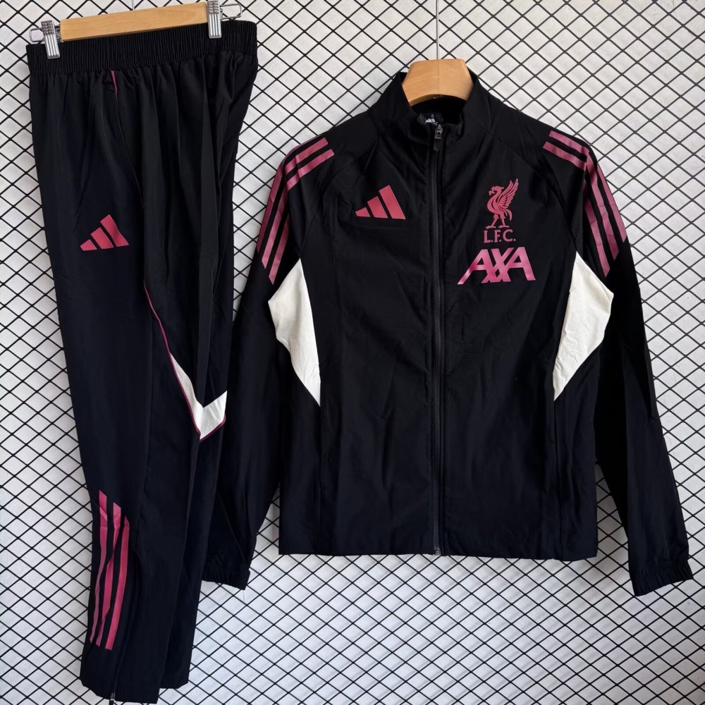 2025/26 Liverpool Black Windbreaker Set