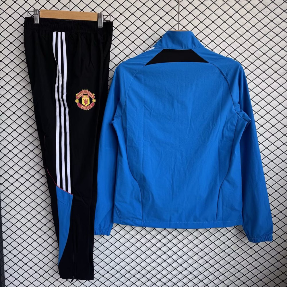 2025/26 Manchester United Blue Windbreaker Set